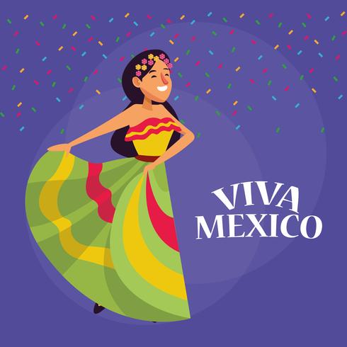 Viva Mexico-tekenfilms vector