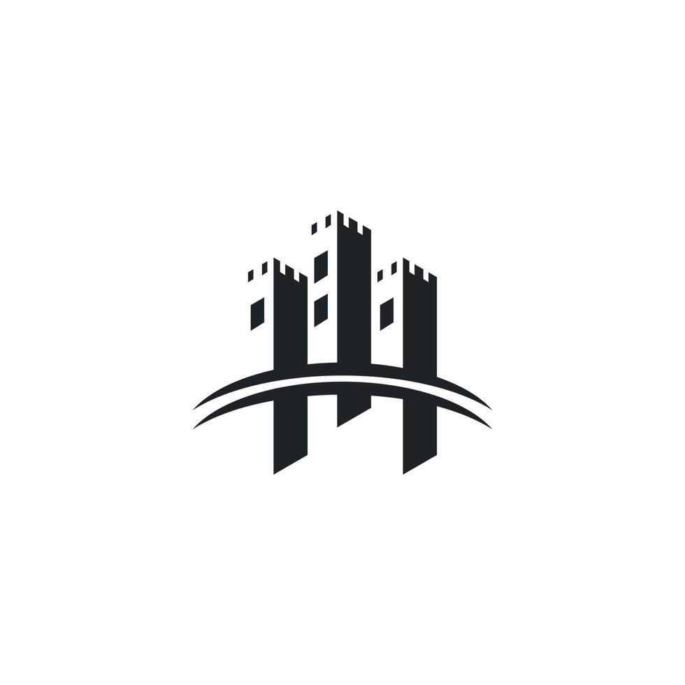 kasteel logo pictogram ontwerp vectorillustratie vector