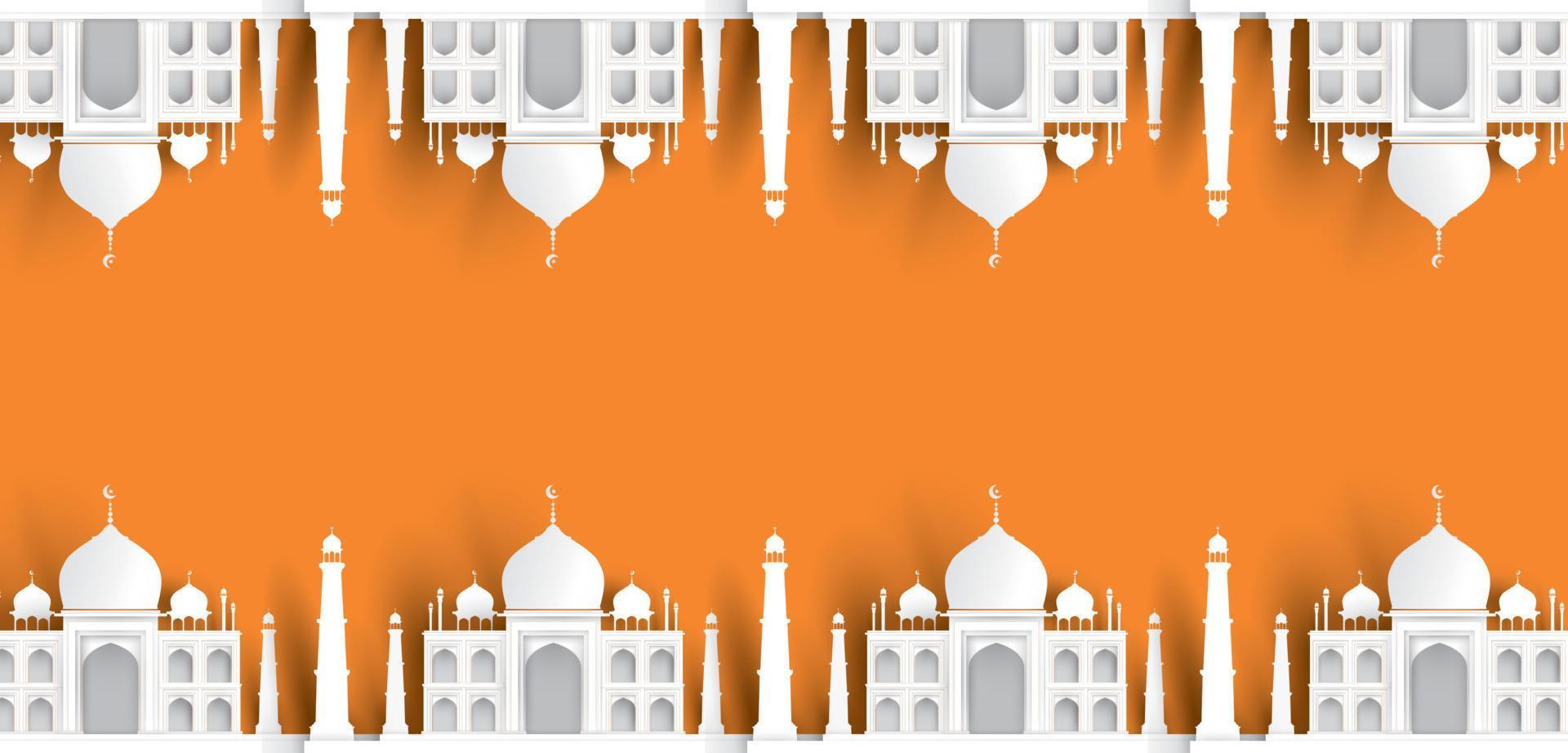 lege moskee tekstachtergrond, modern elegant islamitisch ontwerp vector