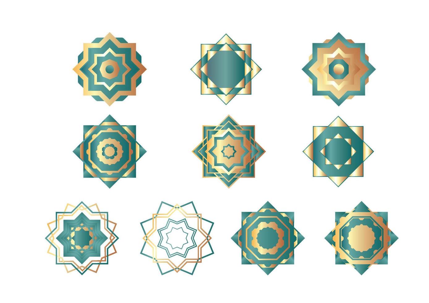 set van mandala islamitisch concept vector