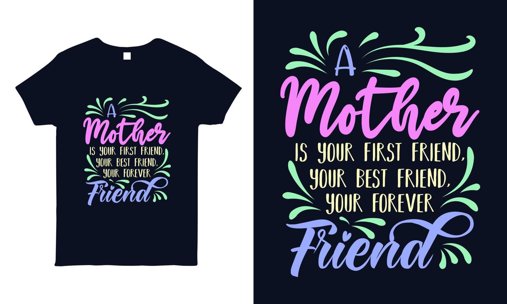 handbelettering citaat over moeder voor t-shirt, mok, sticker, tas afdrukken. moederdag cadeau shirt ontwerp. vector