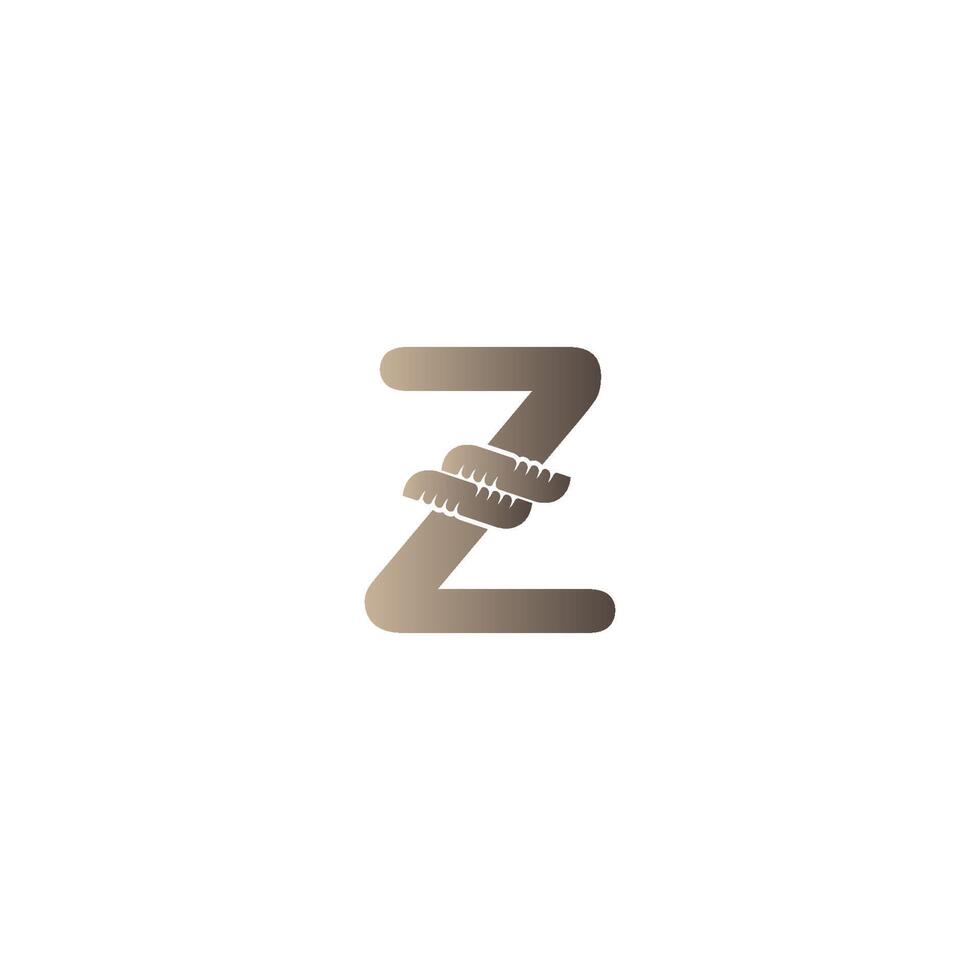 letter z verpakt in touw pictogram logo ontwerp illustratie vector