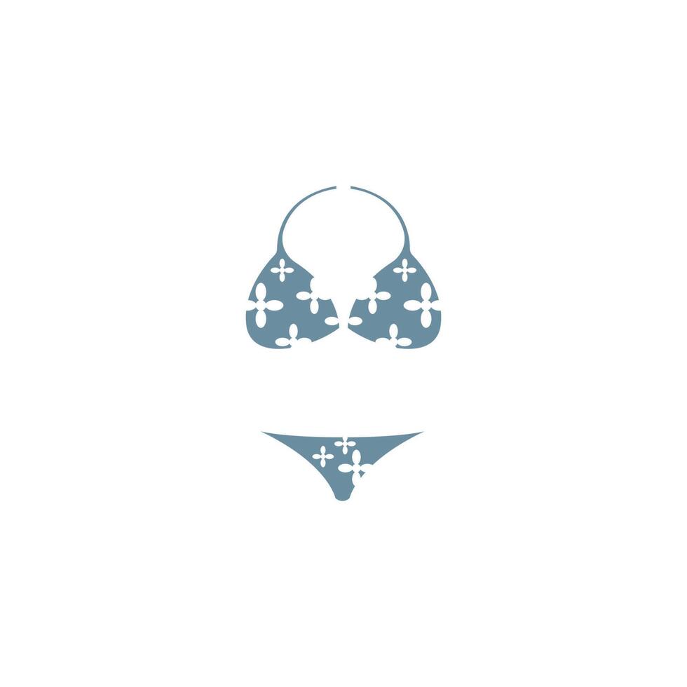 bikini pictogram logo platte ontwerpsjabloon vector