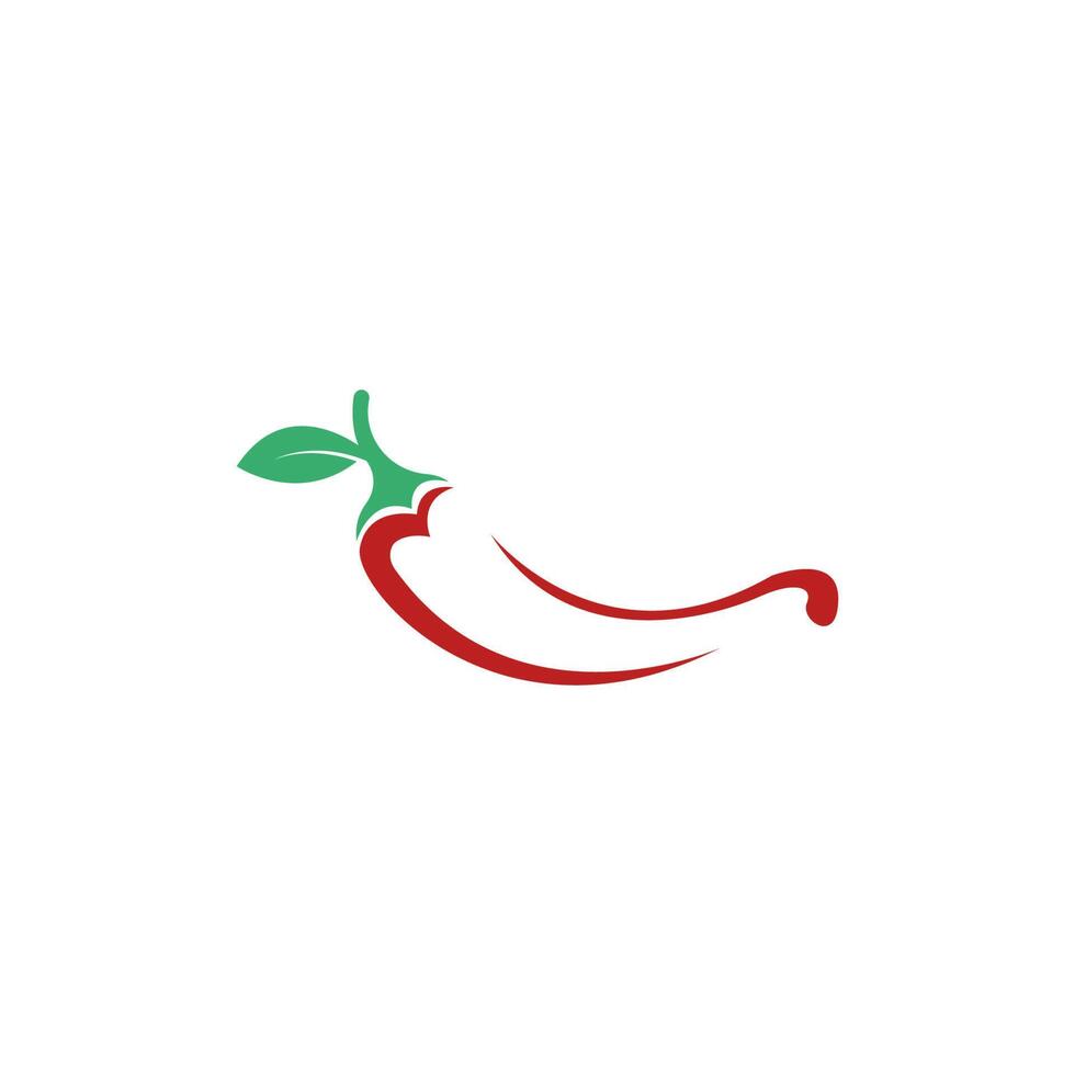 Spaanse peper, rode peper pictogram logo ontwerp illustratie vector