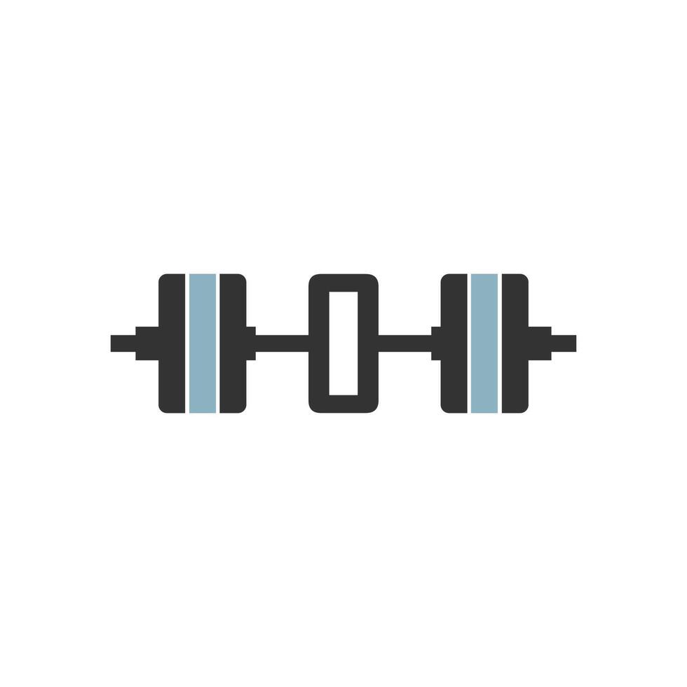 letter o met halterpictogram fitness ontwerpsjabloon vector