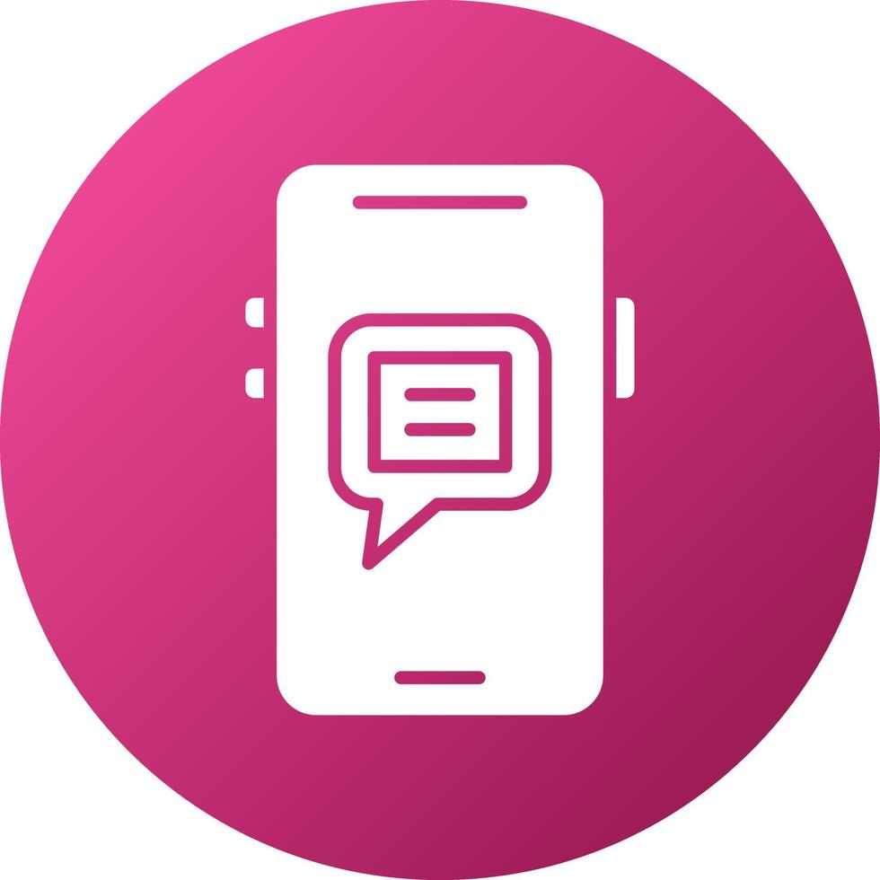 mobiele chat-pictogramstijl vector