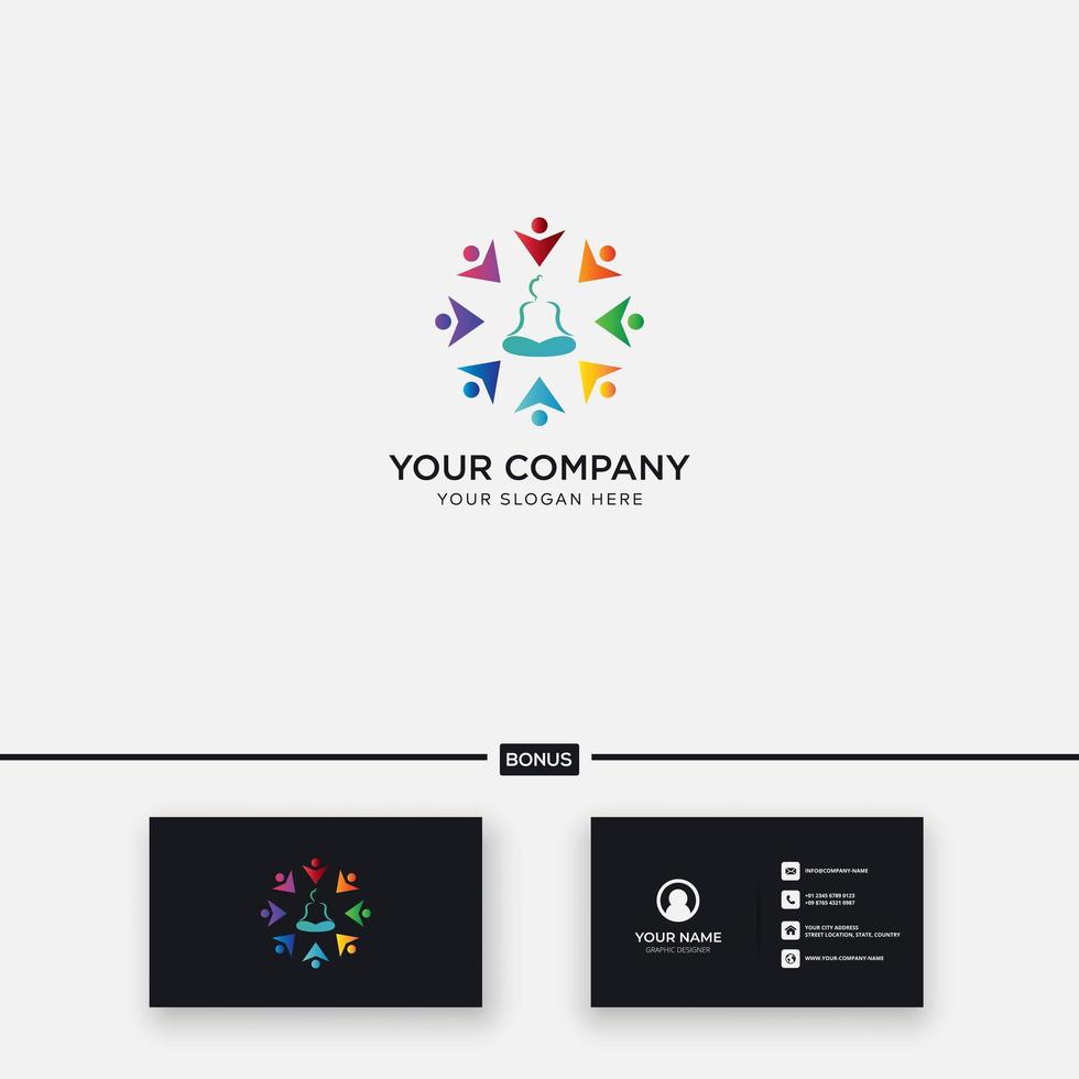 abstract sport yoga eenvoudig logo ontwerp gezondheid modern vector