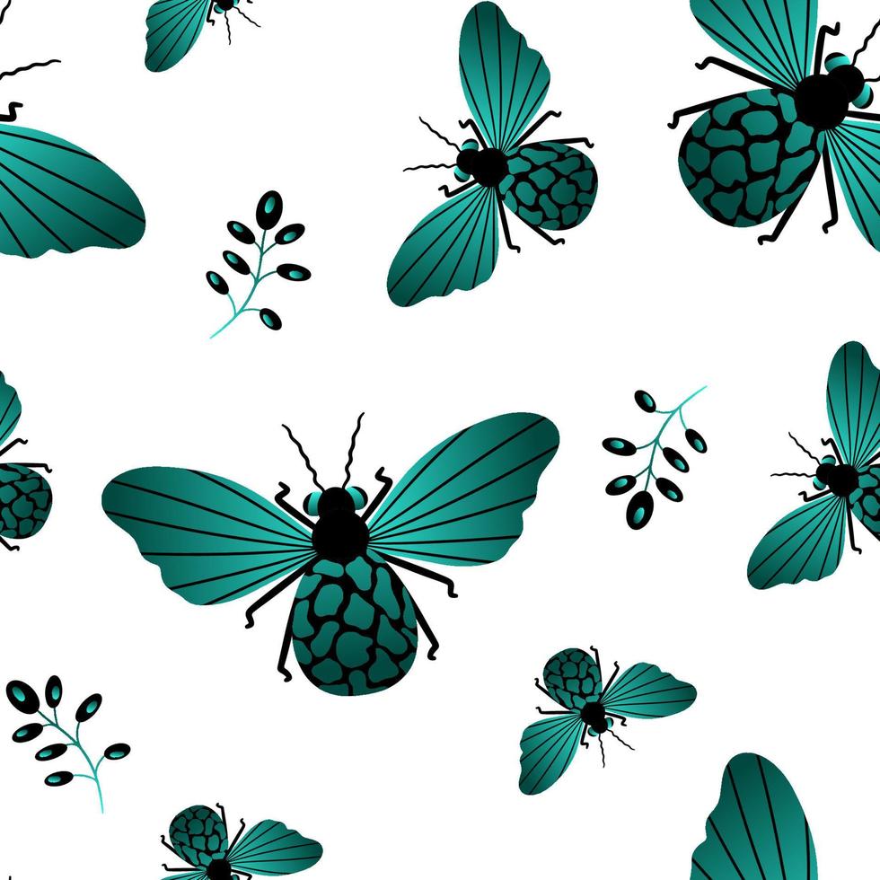 naadloos patroon van gradiënt en zwarte vlinders. sjabloon voor het ontwerpen van modieuze stoffen, huishoudtextiel, kleding, papier, behang, ongebruikelijke verpakkingen, gordijnen. vectorillustratie. vector