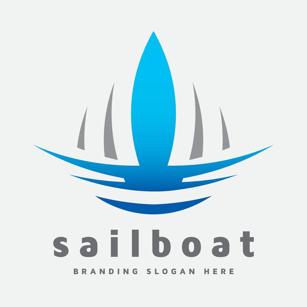 zeilboot - maritiem logo vector