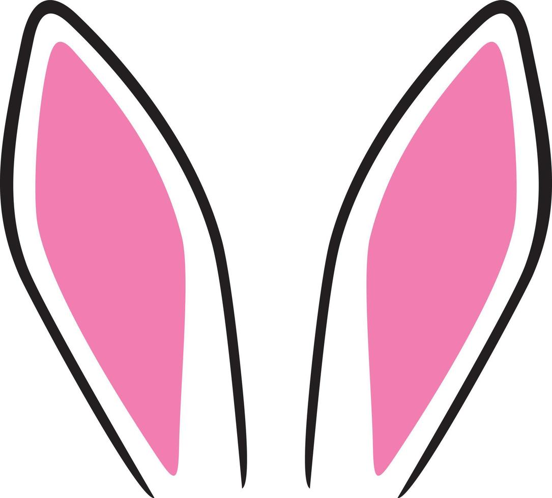 konijn of konijnenoren kleur vectorillustratie vector
