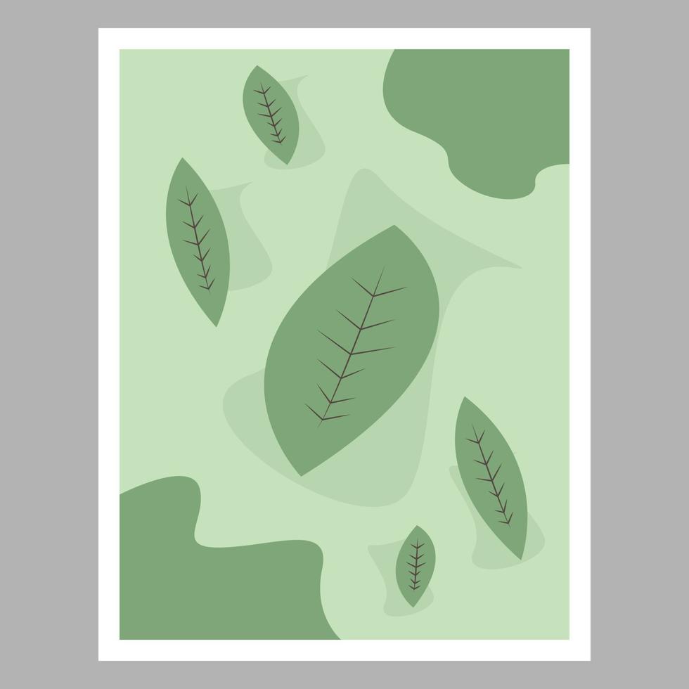 muur kunst. abstracte bladafbeelding voor wanddecoratie. geschikt voor natuurlijke kamers. vector illustratie