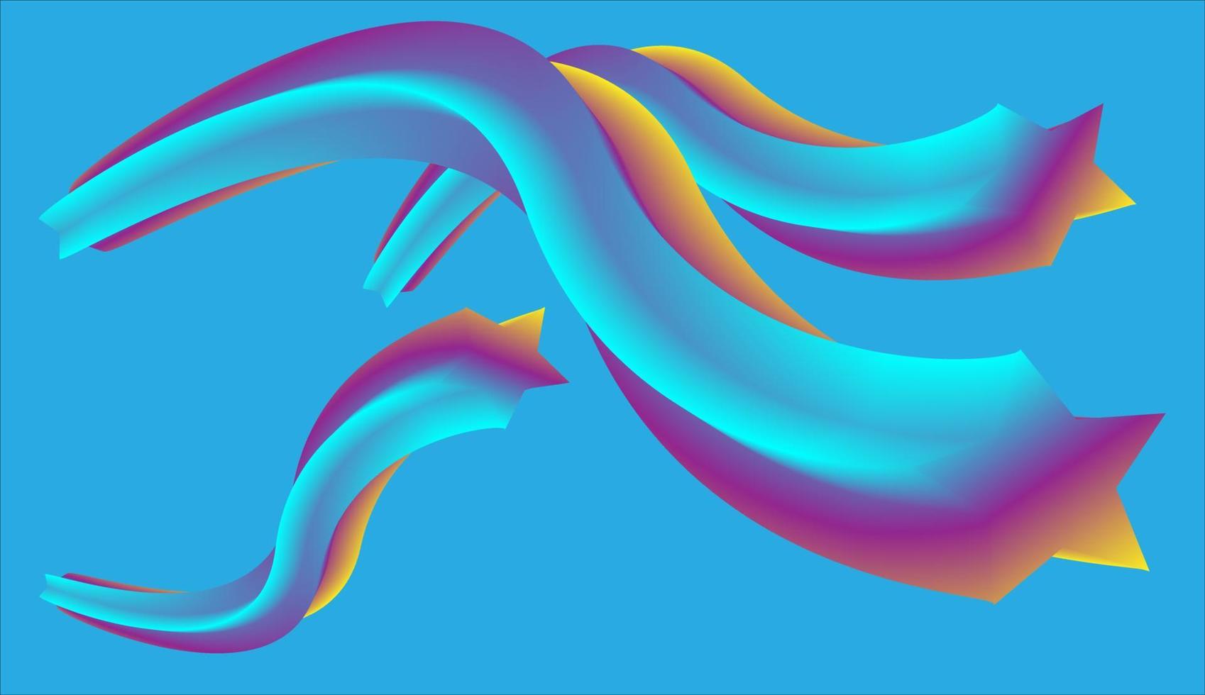 moderne blauwe abstracte achtergrond met drie golven van sterren vector