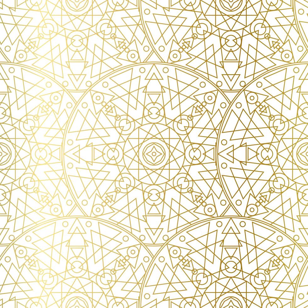 gouden luxe kunst mandala boho naadloze patroon vector