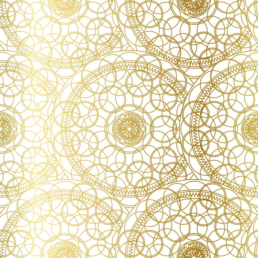 gouden luxe kunst mandala boho naadloze patroon vector