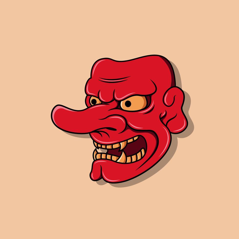 japans tengu-masker, vectorillustratie eps.10 vector