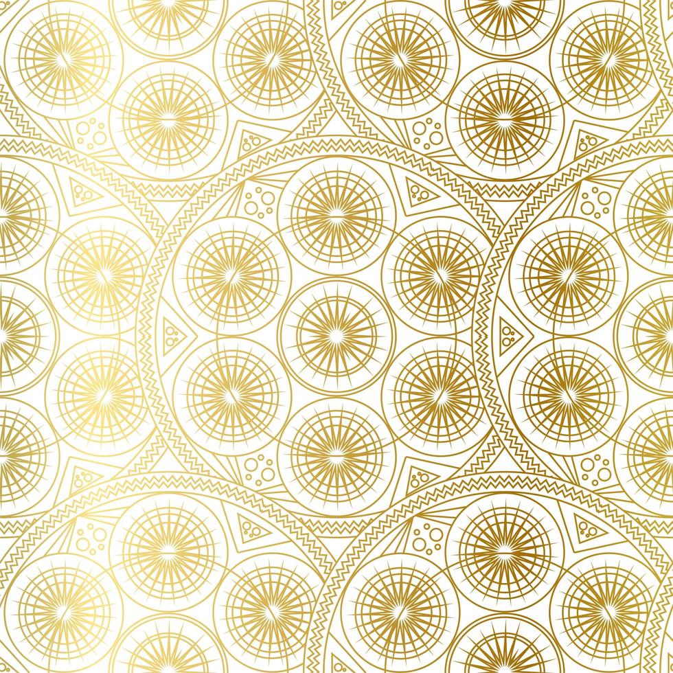 gouden luxe kunst mandala boho naadloze patroon vector