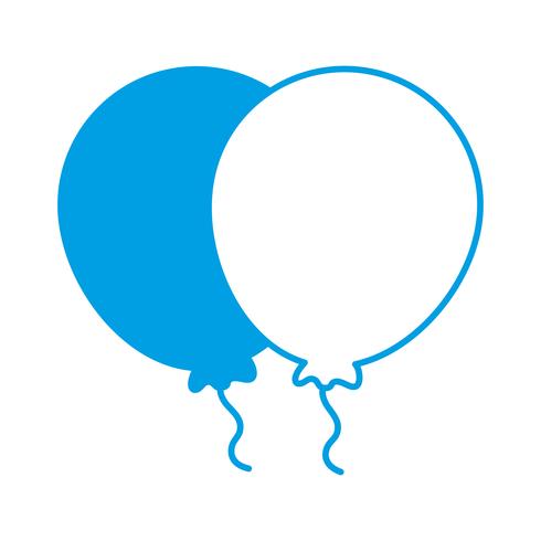 ballonnen pictogramafbeelding vector