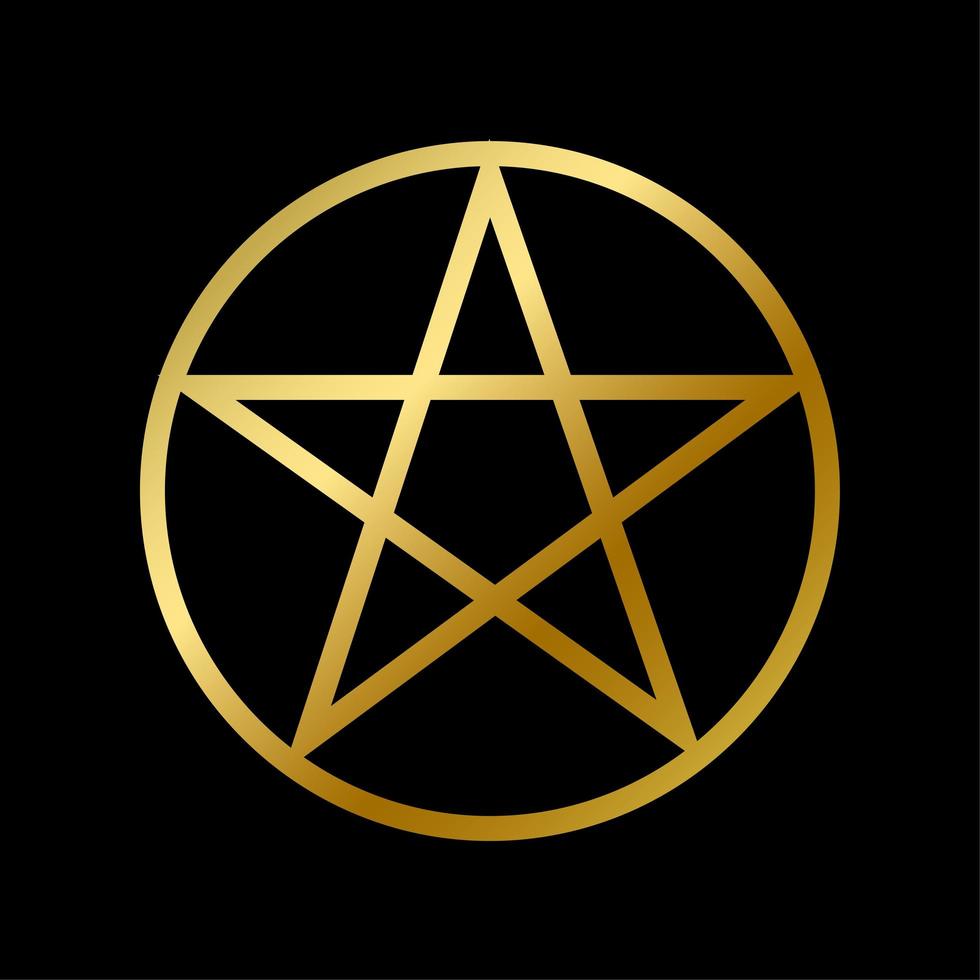 geïsoleerd wicca pentagram symbool occulte sterrenbeeld vector