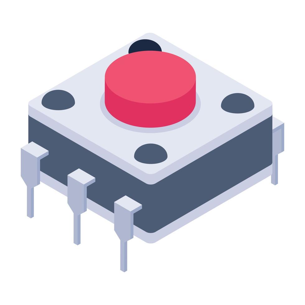 stekkerpictogram in isometrisch ontwerp, elektrische adapter bewerkbare vector