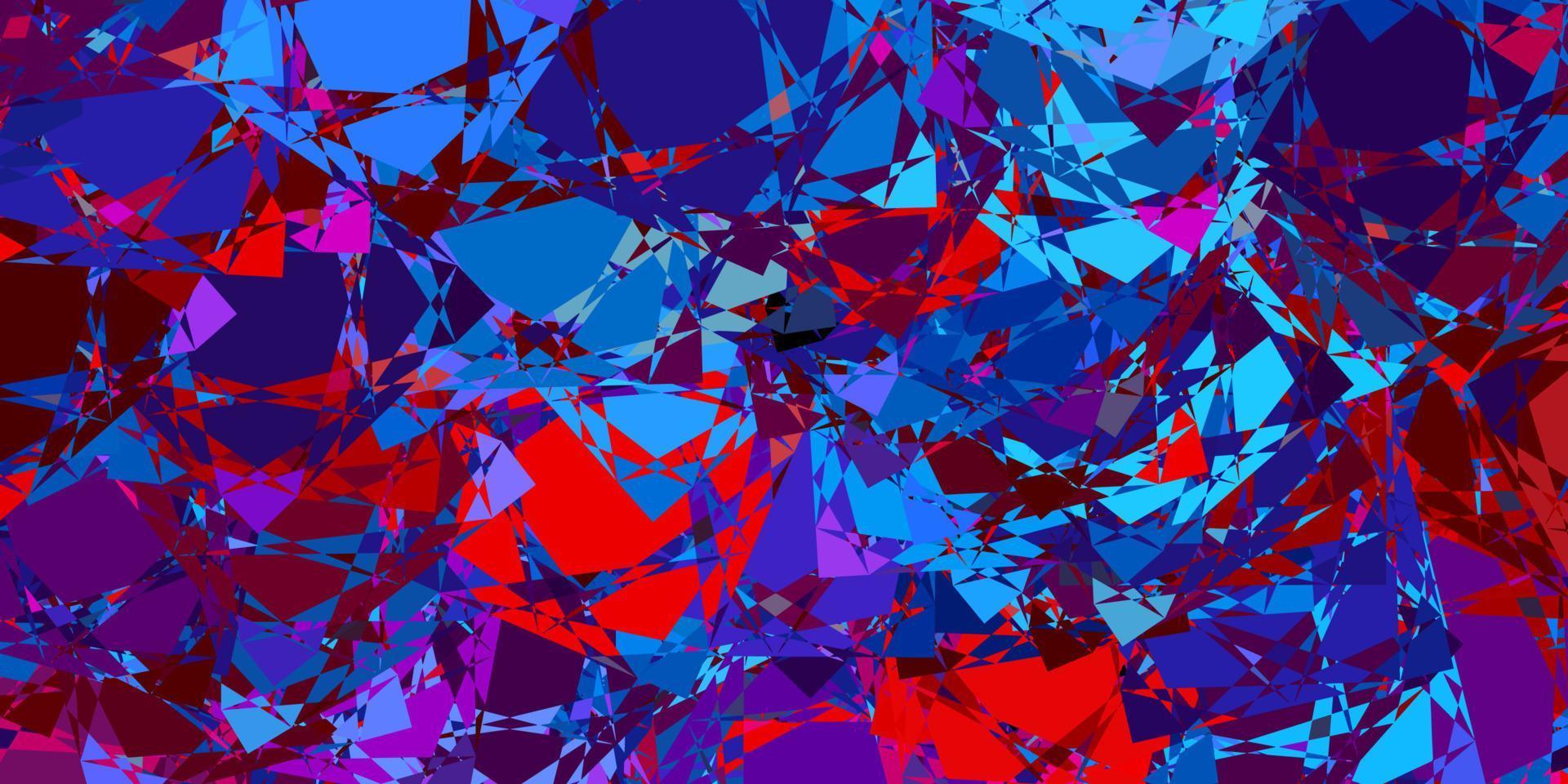 lichtblauwe, rode vectorlay-out met driehoeksvormen. vector