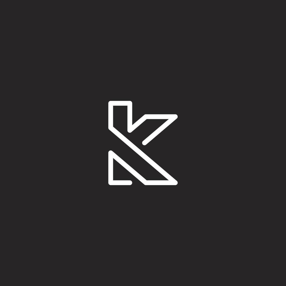 letter k lijn logo. vectorontwerp. vector
