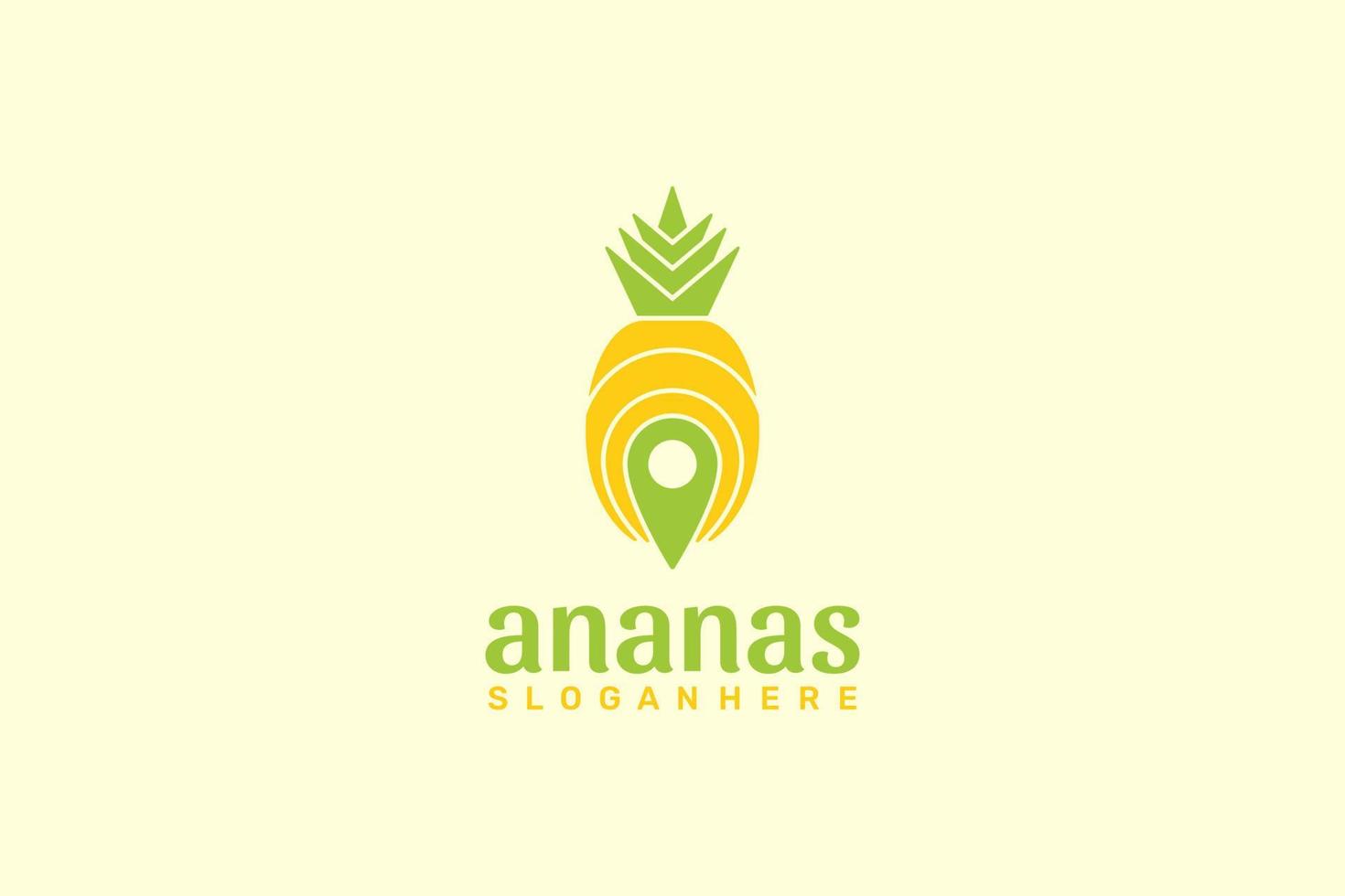 ananas punt logo. vectorontwerp. vector