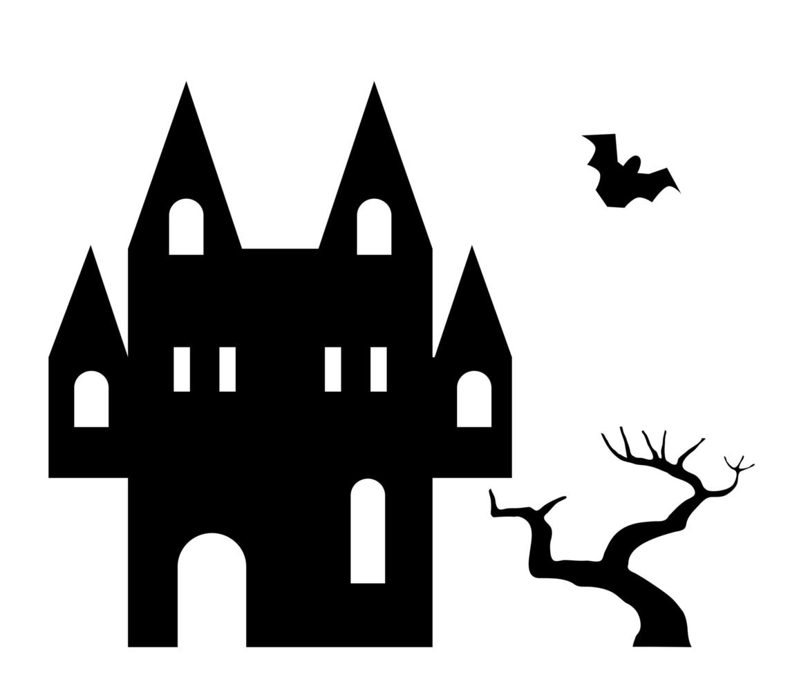 gebouw halloween kathedraal horror kerk feestelijke illustratie vector