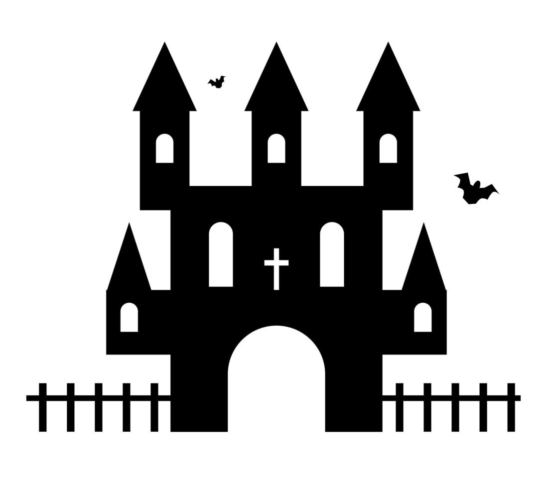 gebouw halloween kathedraal horror kerk feestelijke illustratie vector