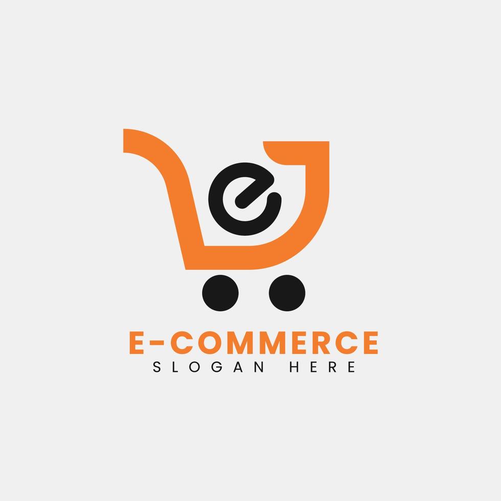 creatief modern abstract e-commerce logo-ontwerp, kleurrijke gradiënt online boodschappentas logo-ontwerpsjabloon vector