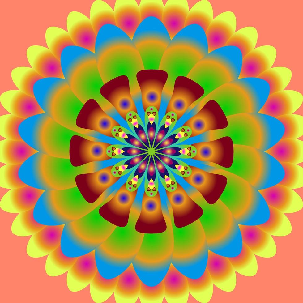 kleurrijke en eenvoudige mandala-achtergrond vector