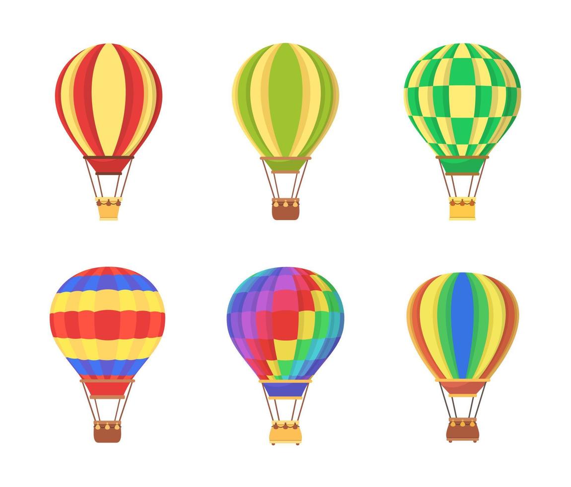 luchtballon instellen illustraties vectorillustratie vector