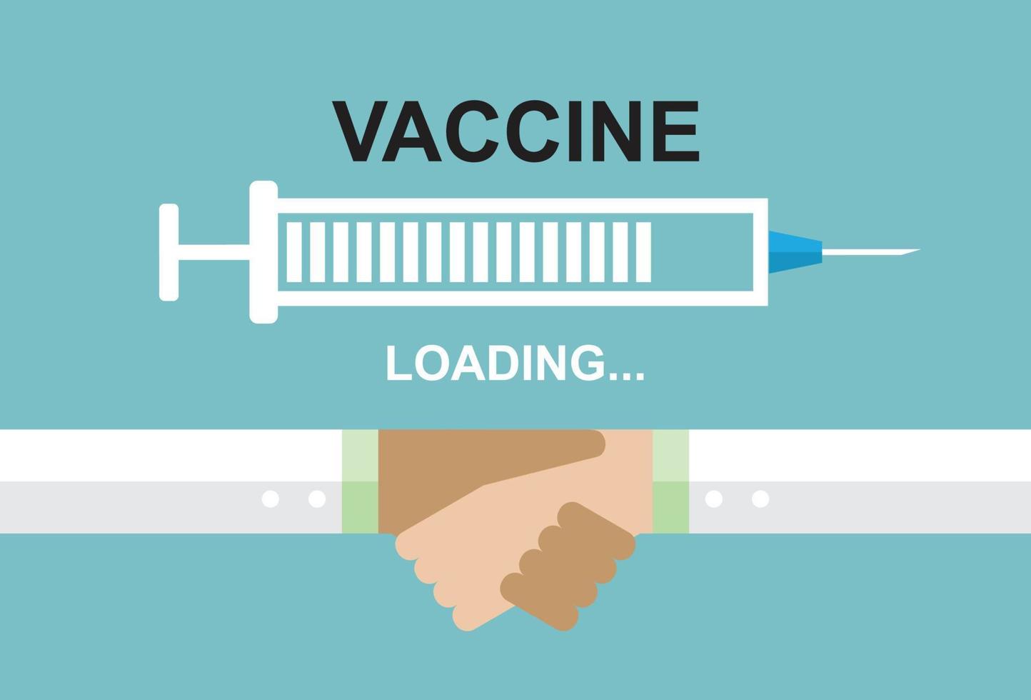 wetenschappers werken samen om een vaccin te maken vector