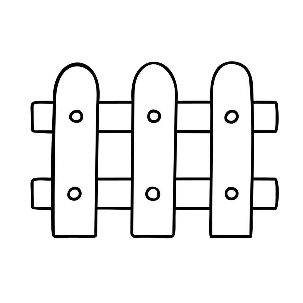 schutting. hand getekende lente pictogrammen. vector