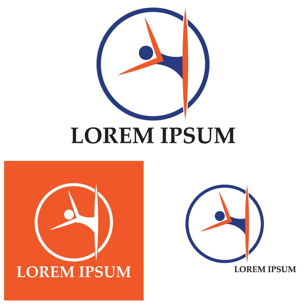 menselijk gezond leven logo sjabloon vector icon