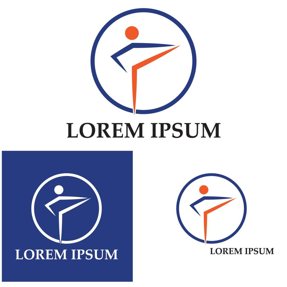 menselijk gezond leven logo sjabloon vector icon