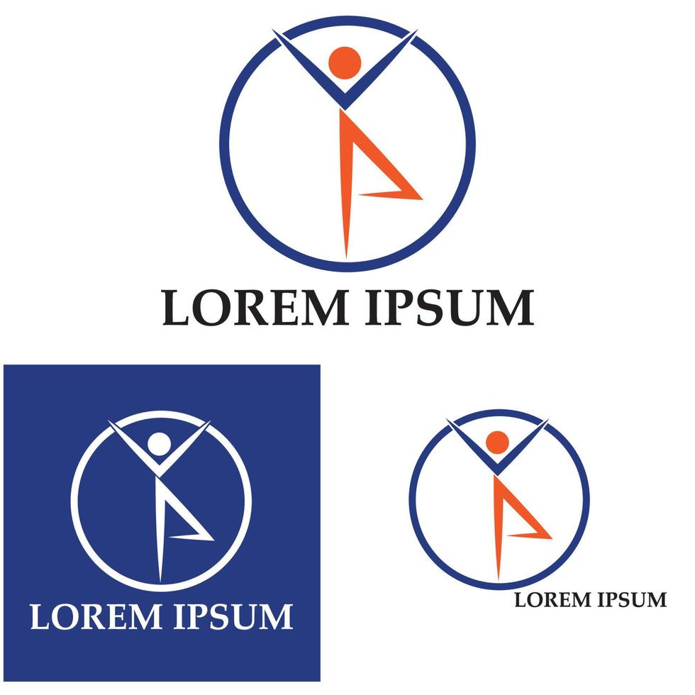 menselijk gezond leven logo sjabloon vector icon