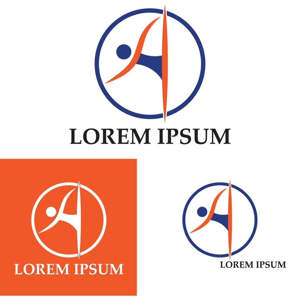 menselijk gezond leven logo sjabloon vector icon