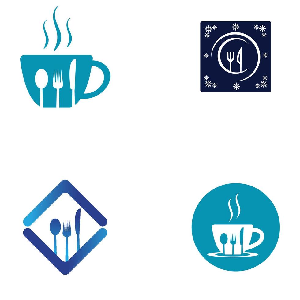 vork en lepel restaurant logo vector sjabloon