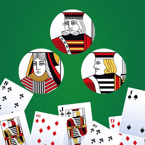 Poker vrijetijdskaarten vector