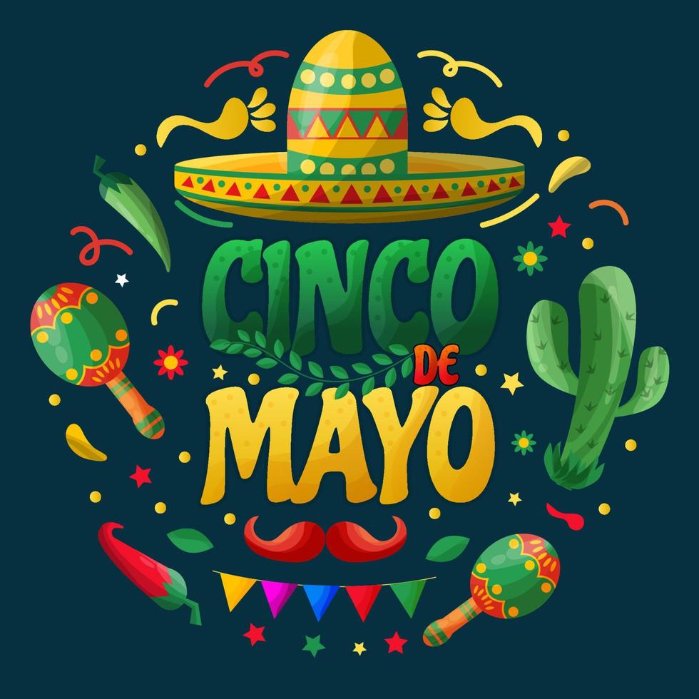 cinco de mayo concept vector