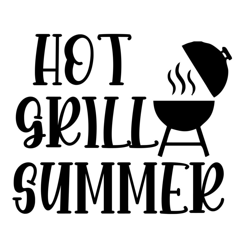 hete grill zomer vector