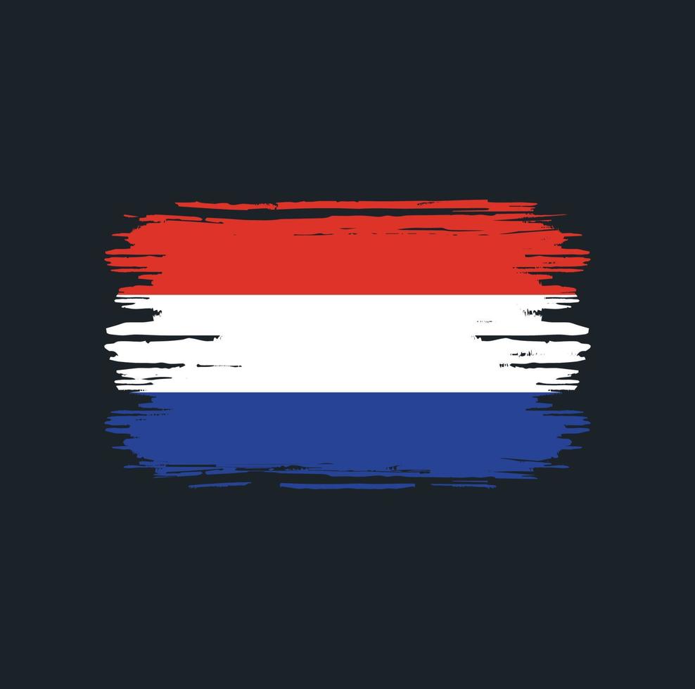 nederlandse vlag borstel. nationale vlag vector