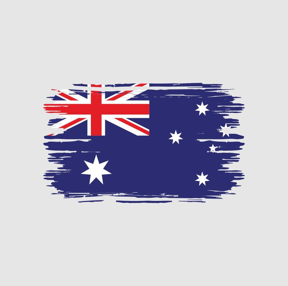 Australische vlagborstel. nationale vlag vector