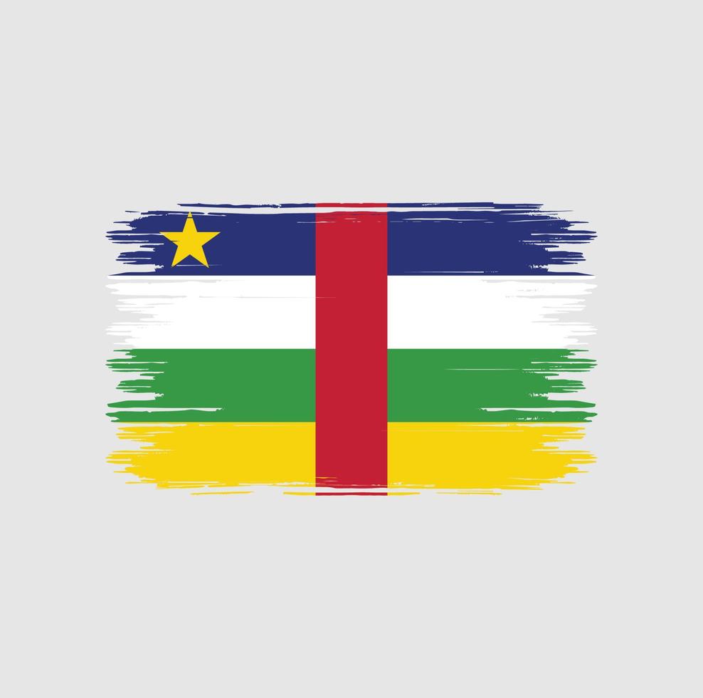 Centraal-Afrikaanse vlagborstel. nationale vlag vector