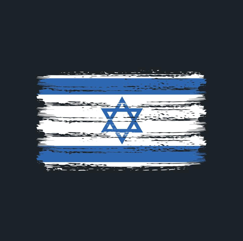 Israëlische vlag penseelstreken. nationale vlag vector