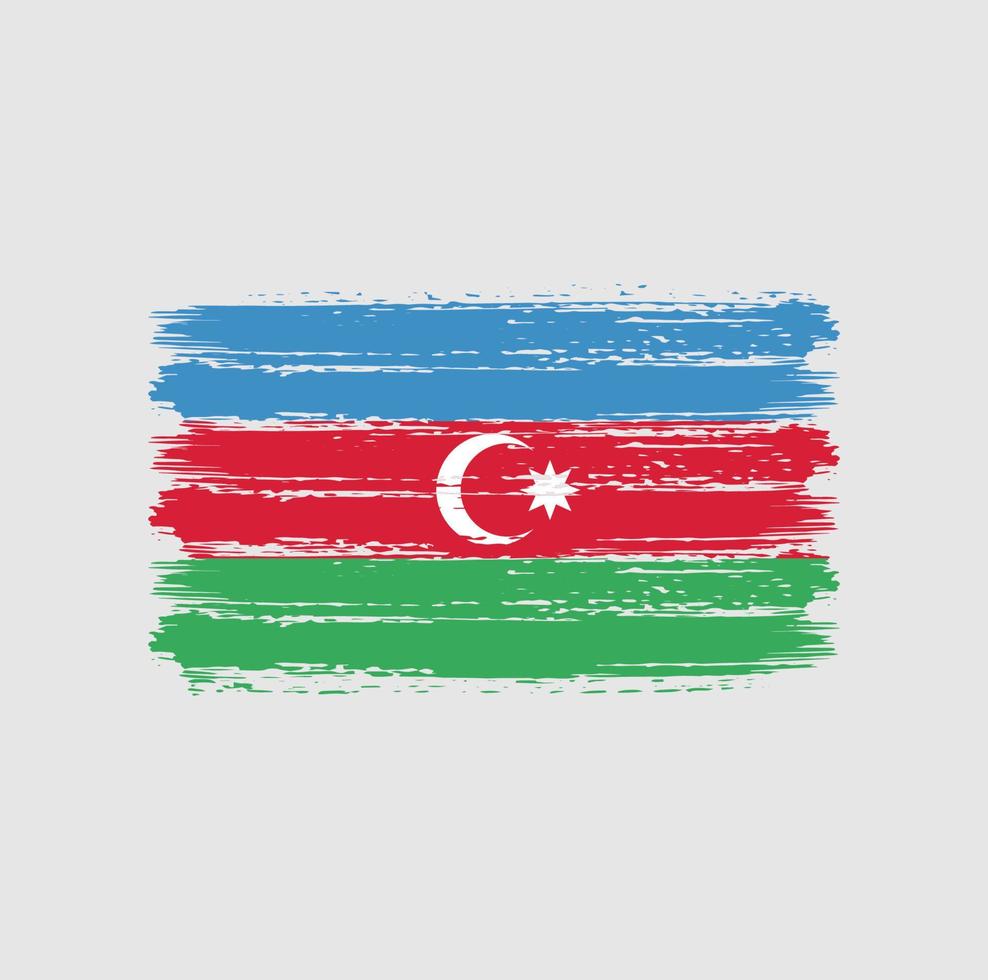 azerbeidzjaanse vlag penseelstreken. nationale vlag vector