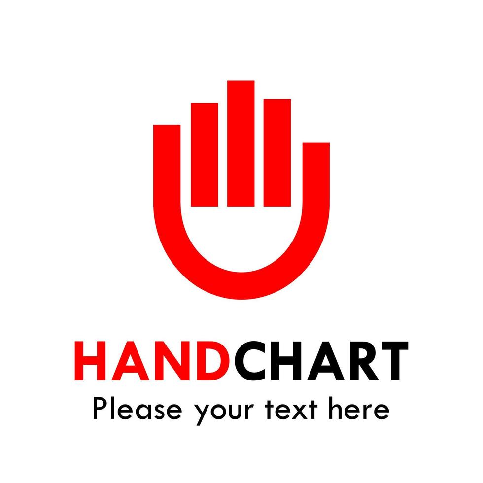 hand grafiek logo sjabloon illustratie. geschikt voor web, media, app, bedrijf, consultant, bank, marketing, financiën, enz. vector