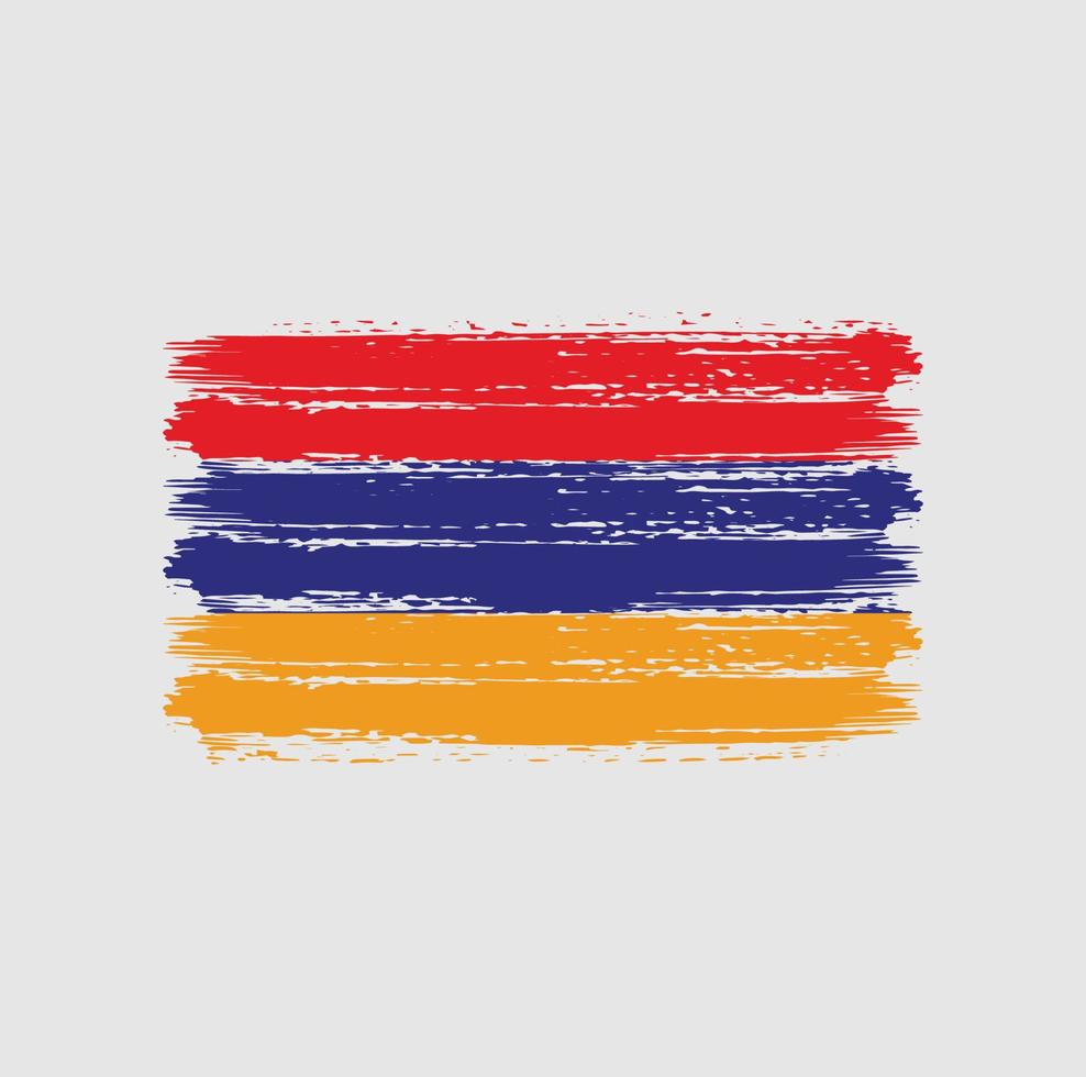 Armenië vlag penseelstreken. nationale vlag vector