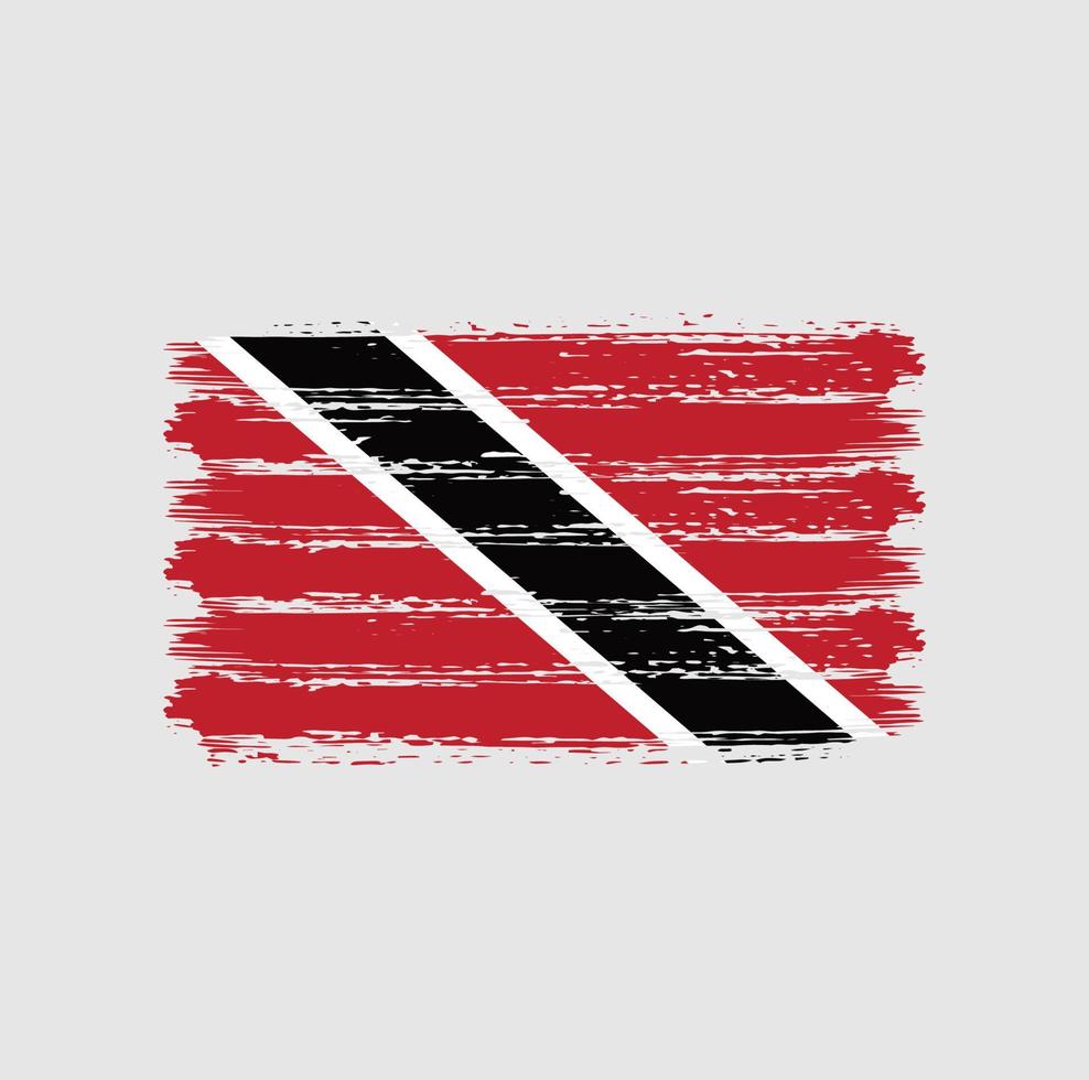 trinidad en tobago vlag penseelstreken. nationale vlag vector