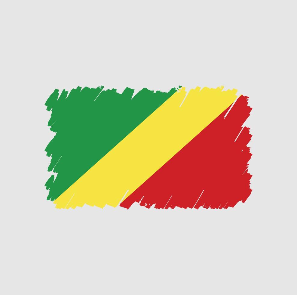 Congo vlag borstel vector